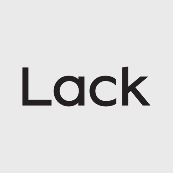 Lack font logo